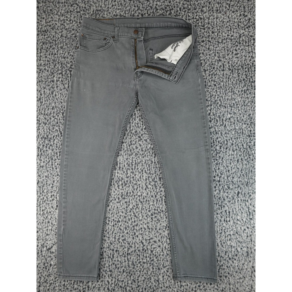 Levi's 512 Slim Taper Jeans Mens 34x32 Grey Stretch Denim Pants